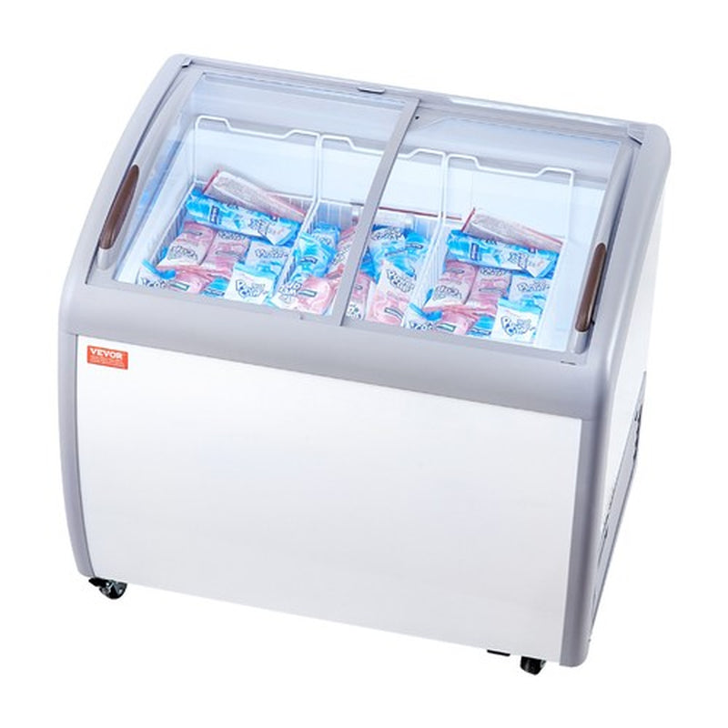 VEVOR 9.3 Cu.Ft Commercial Ice Cream Display Case Gelato Dipping Freezer Cabinet