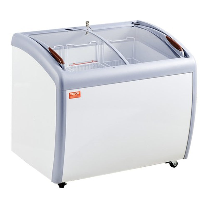 VEVOR 9.3 Cu.Ft Commercial Ice Cream Display Case Gelato Dipping Freezer Cabinet