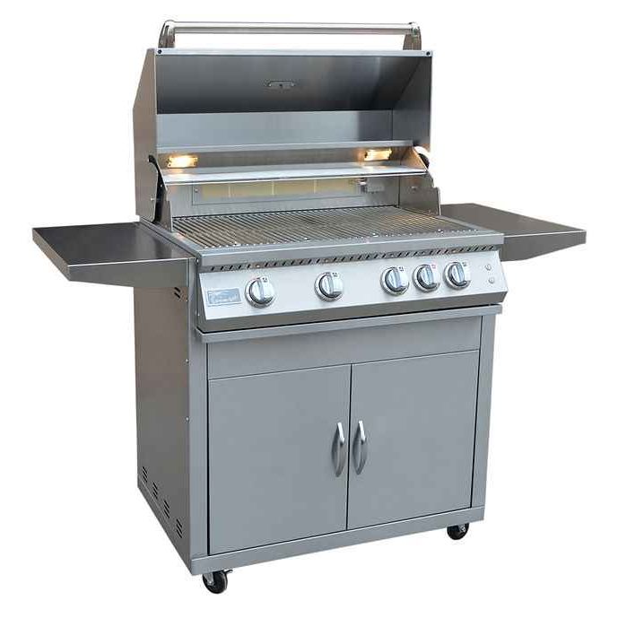 KoKoMo BBQ Grill 32 Inch - Professional 4-Burner Cart Made of Premium 304 Stainless Steel