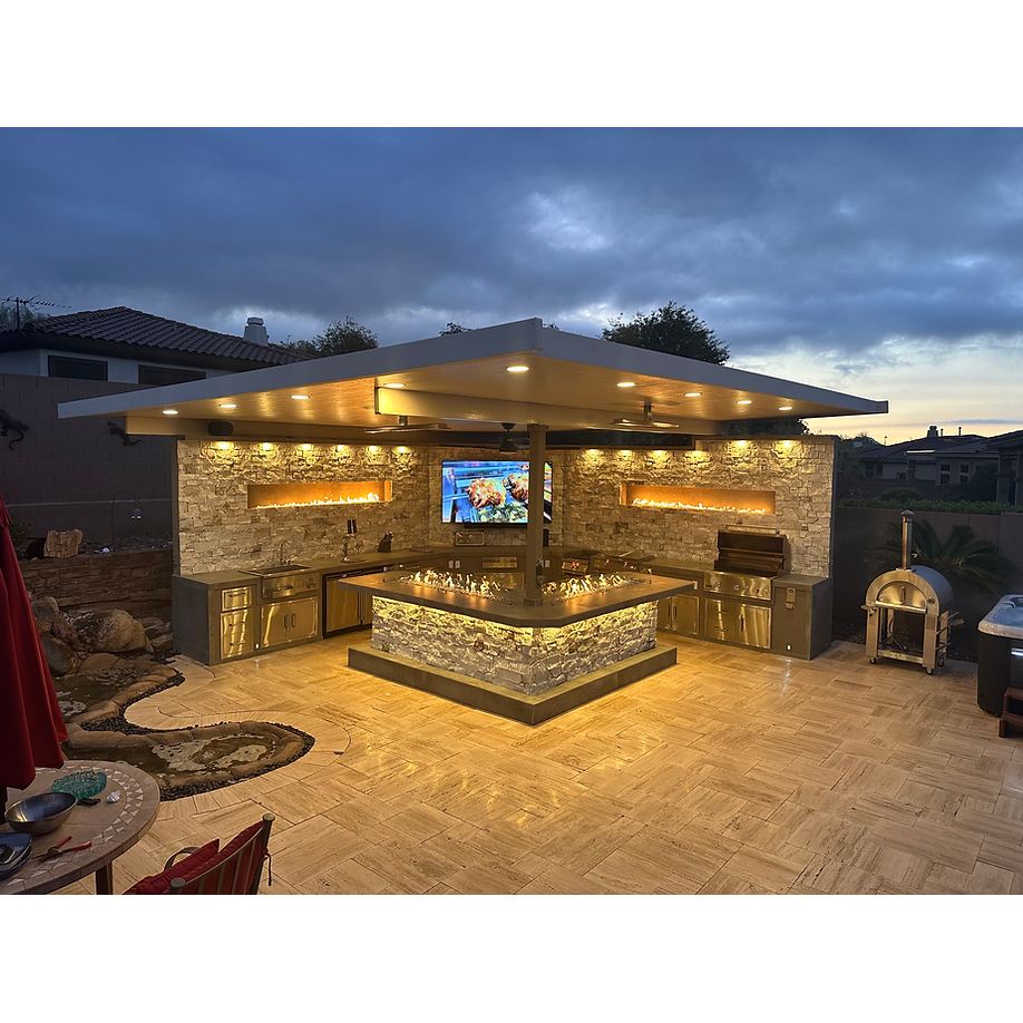 KoKoMo Luxury Outdoor Kitchen BBQ Island - Custom Built Premium Cooking Station for Your Backyard