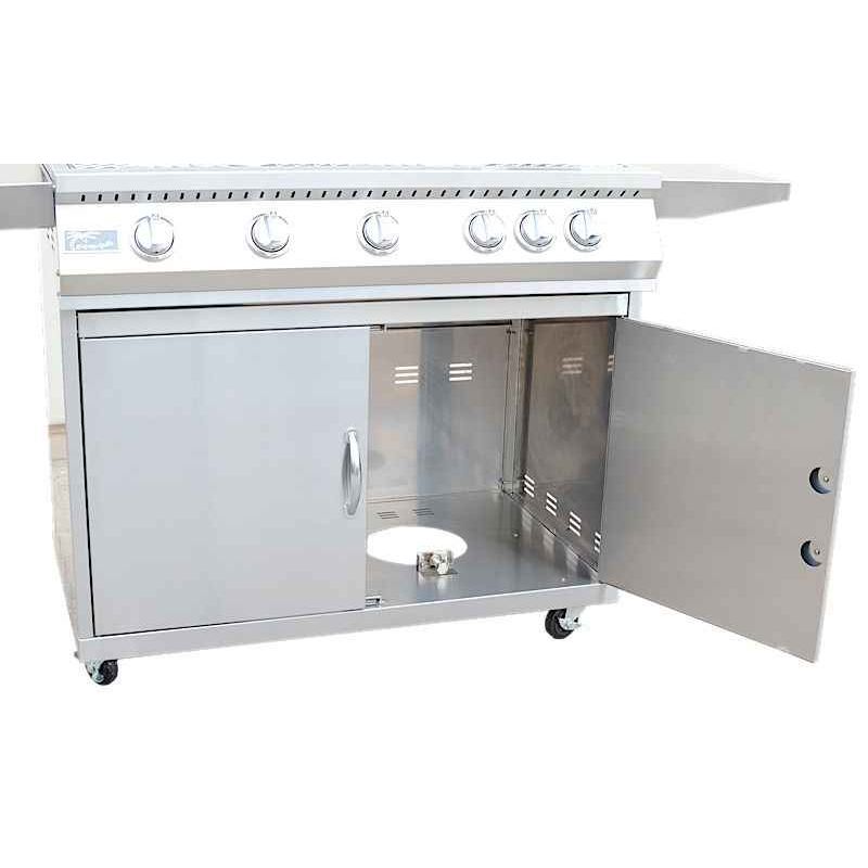 KoKoMo BBQ Grill Classic 40” 5-Burner Freestanding with Cart - 304 Stainless Steel