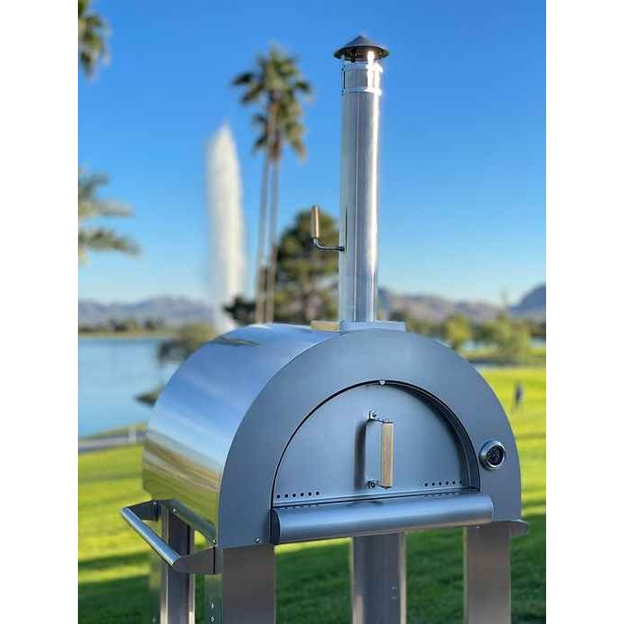 Kokomo Wood Fired Pizza Oven – 32” Stainless Steel, Freestanding or Built-In Options
