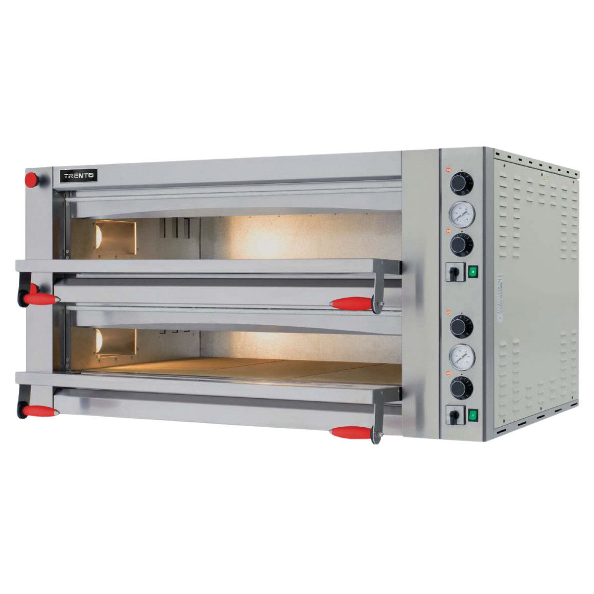 Trento Fuoco Series 57″ Double Chamber Pizza Oven with 41.3″ Chamber, Digital Display – 18 kW, 220 V, 3 Ph