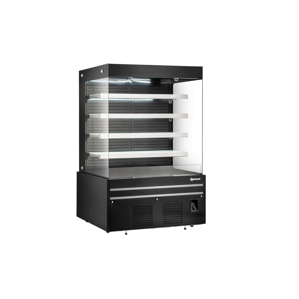 72” Four (4) Shelf Grab-and-Go0 Open Front Refrigerated Showcase, 40.96 cu.ft. (1160 L), Black