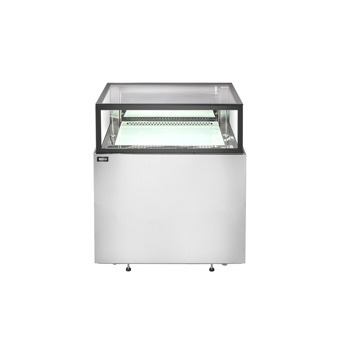 36” x 32” Flat Top Refrigerated Showcase, 9.6 cu.ft. (272 L), Stainless Steel