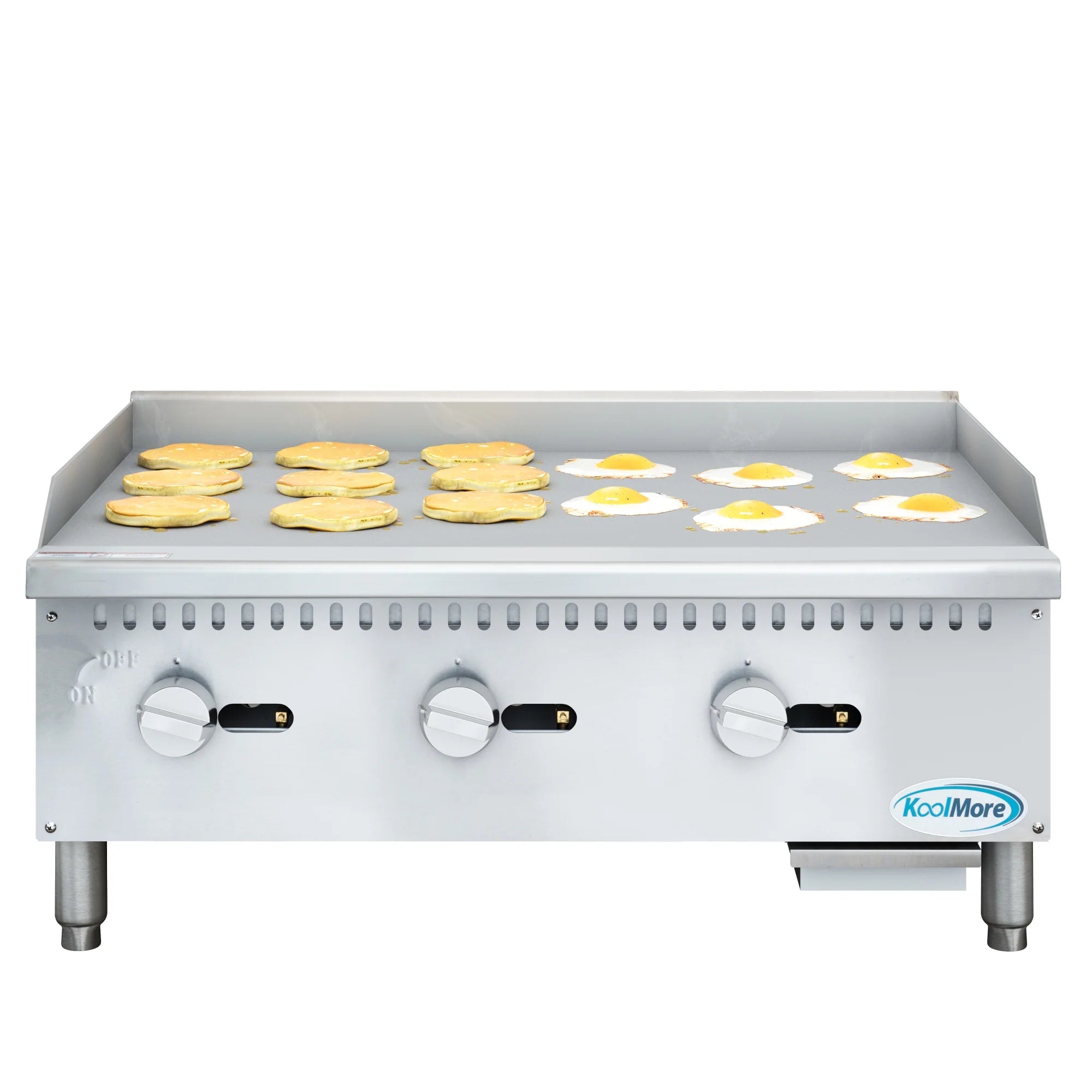 .36 in. Natural Gas 3-Burner Griddle with 90,000 BTU in Stainless-Steel