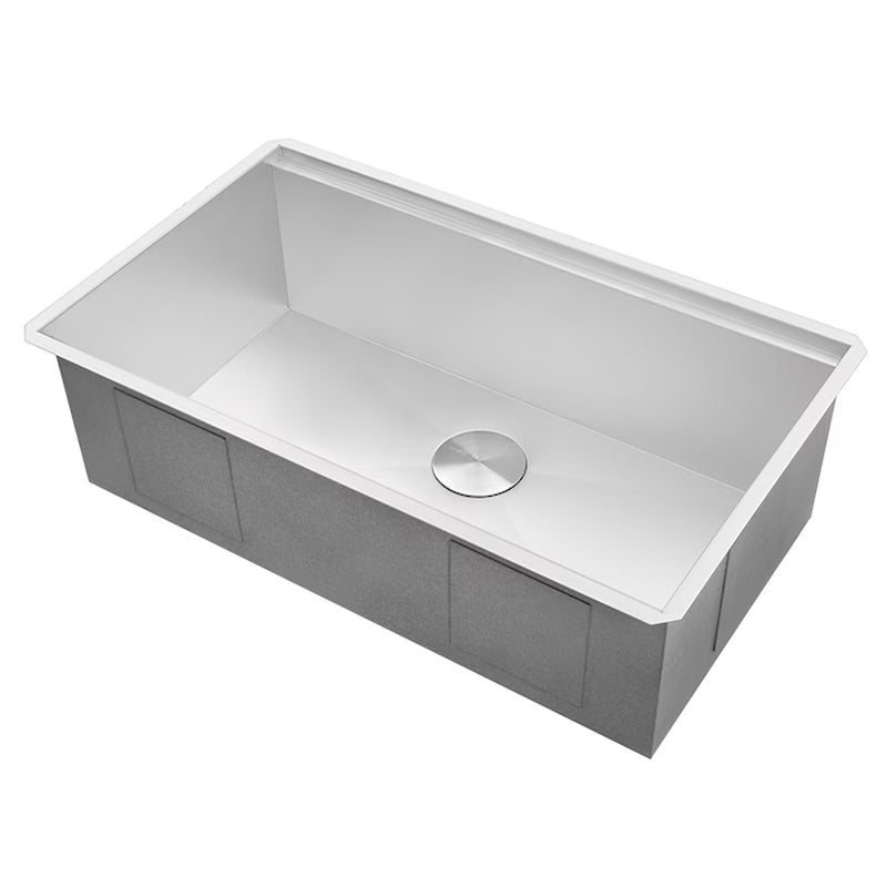 Roma Undermount 32-In X 19-In Stainless Steel Single Bowl 16 -Gauge Workstation Kitchen Sink