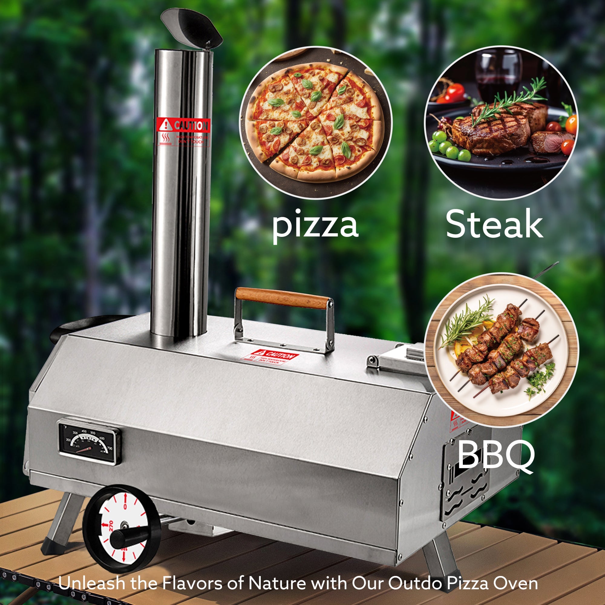 Outdoor Portable Wood Fired Pizza Oven