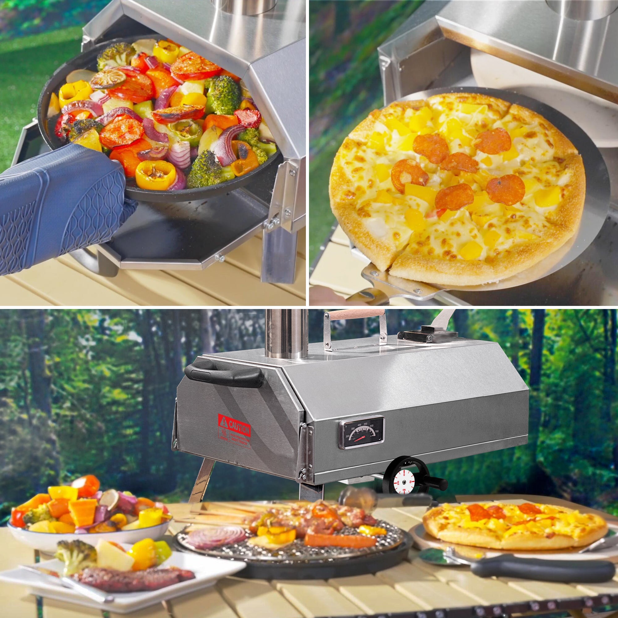Outdoor Portable Wood Fired Pizza Oven