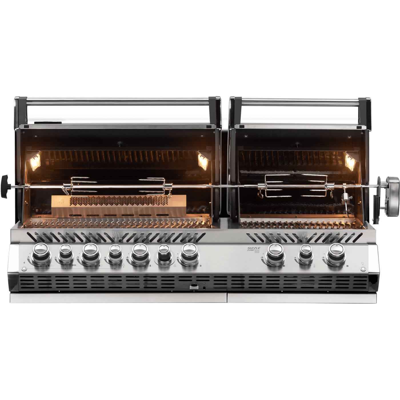Patio Elegance Gas Grill - Built-in Prestige PRO™ 825 with Infrared Rear Burner
