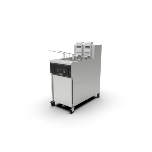 Giles Enterprises GBF-80G Fryer, Gas, Floor Model, Full Pot