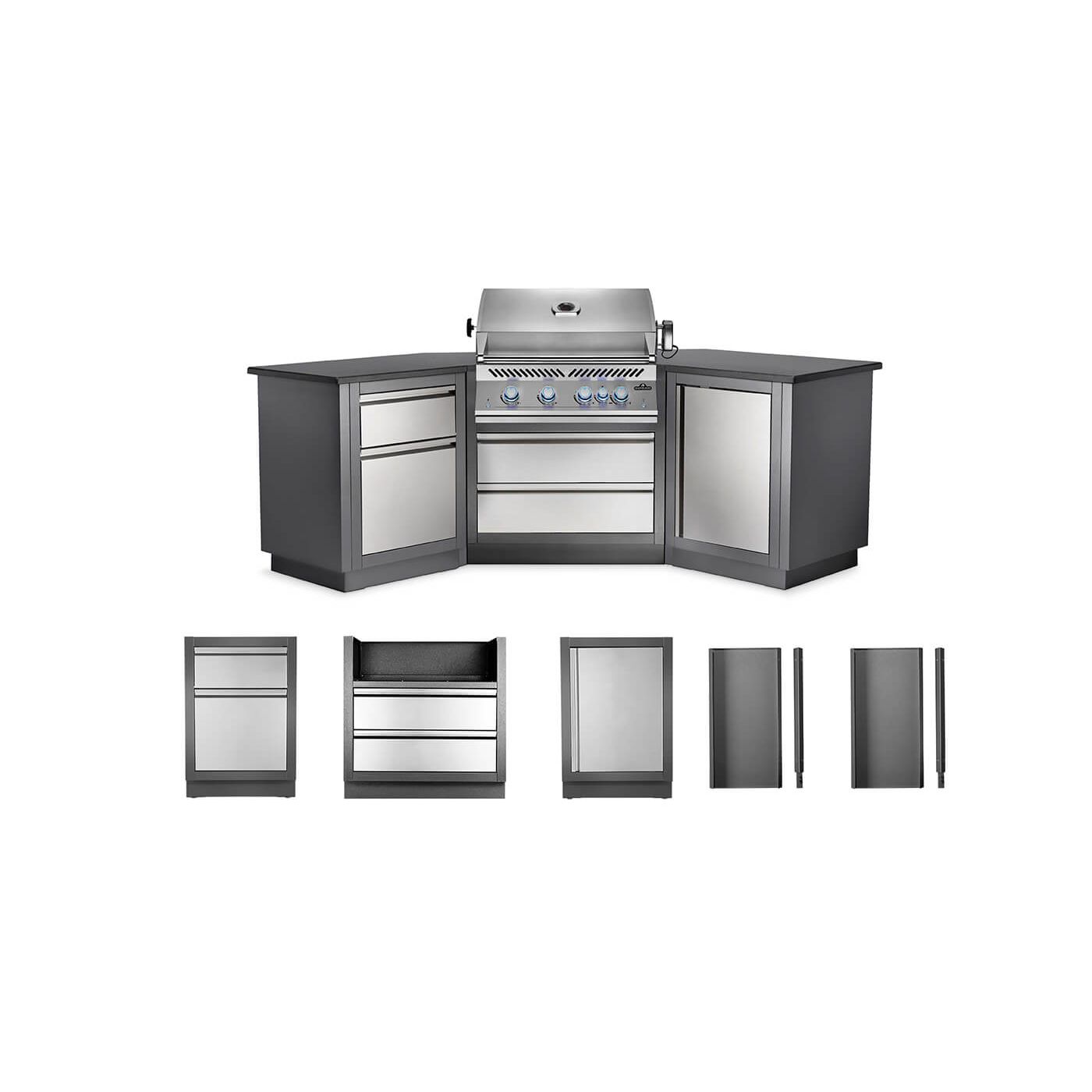 Patio Outdoor Kitchen Grill - Patio Elegance OASIS™ 200 with Built-in 700 Series 32" Gas Grill
