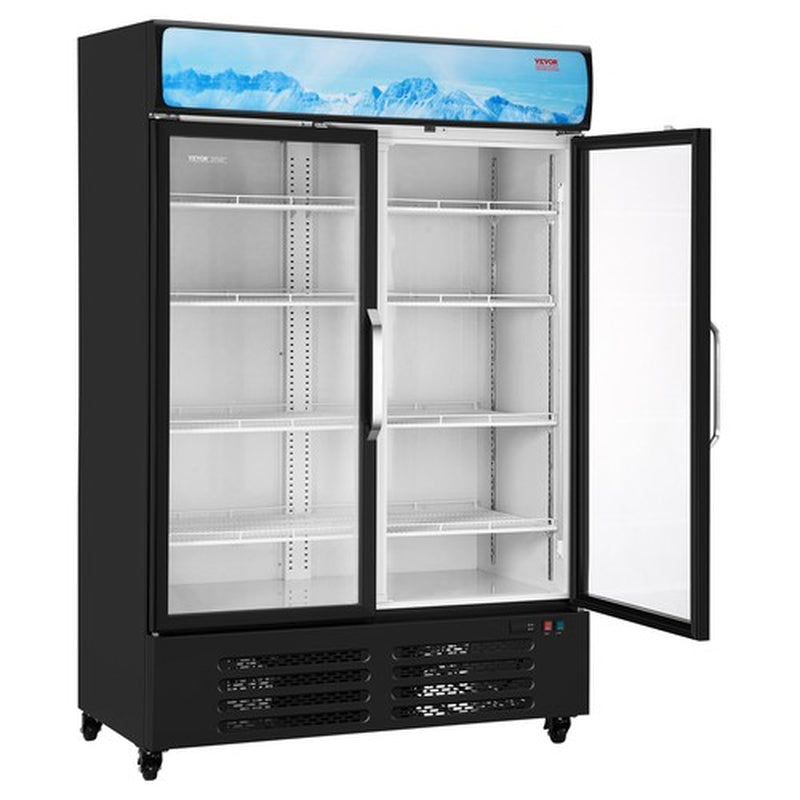 VEVOR Commercial Merchandiser Refrigerator 36.27CU.FT Glass Door Beverage Fridge