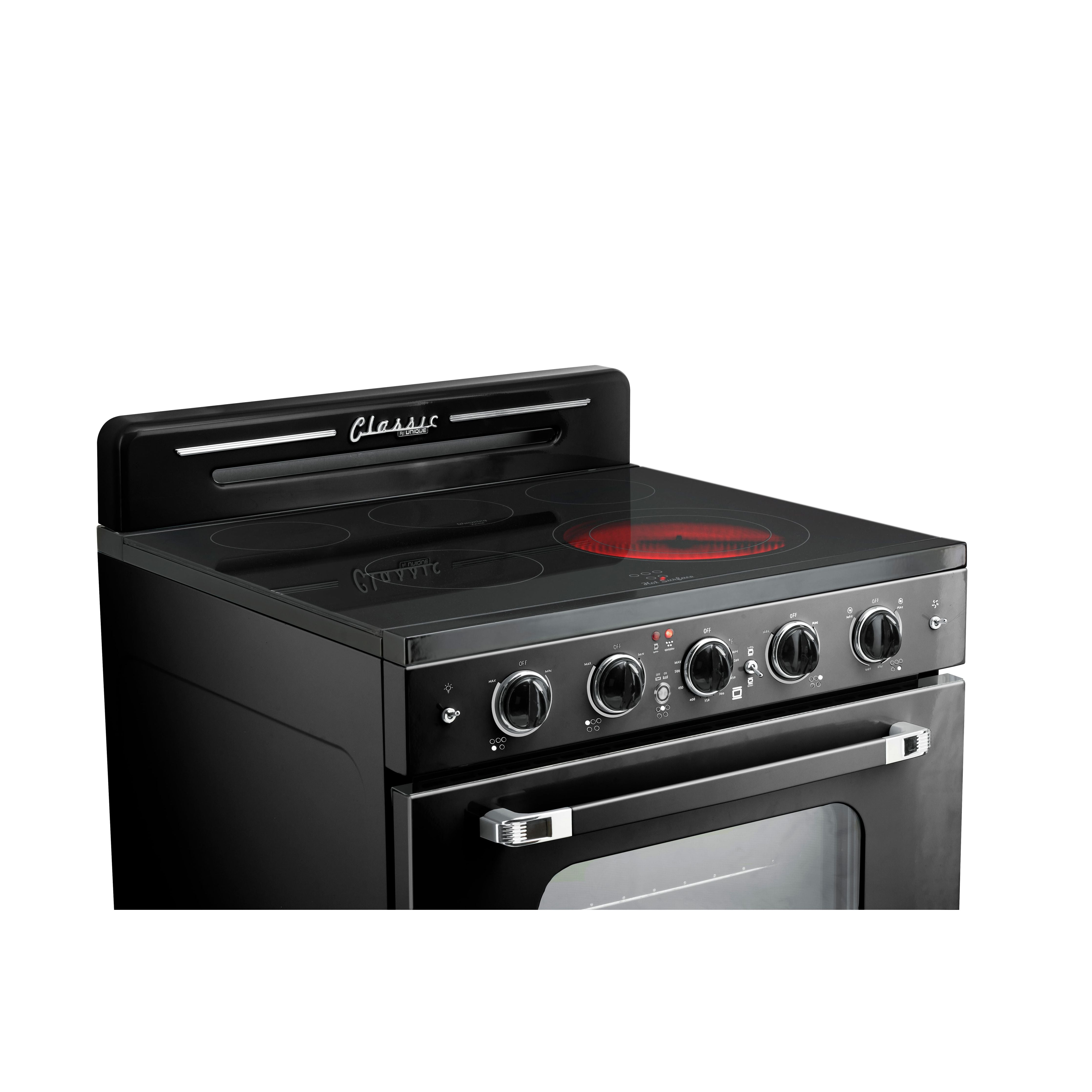 Unique Classic Retro 30" 3.9 Cu/Ft Freestanding 5-Element Electric Range with Convection Oven