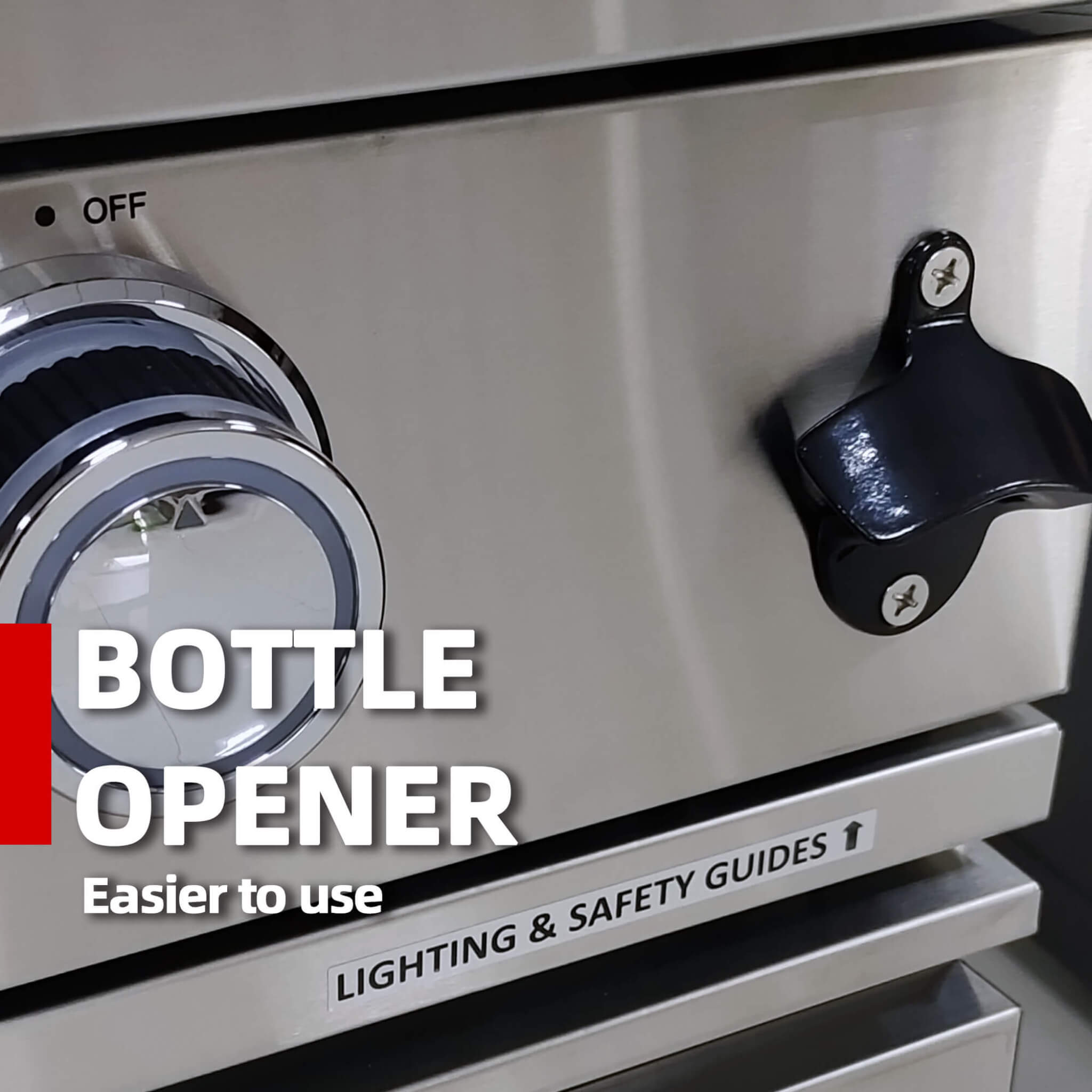 Castelle Flame Aurelia 72K BTU Stainless Steel Outdoor BBQ Kitchen Grill Island With 46-Inch 4-Burner 85K BTU Grill, Rotisserie Kit, And Cabinets (SAK93192)