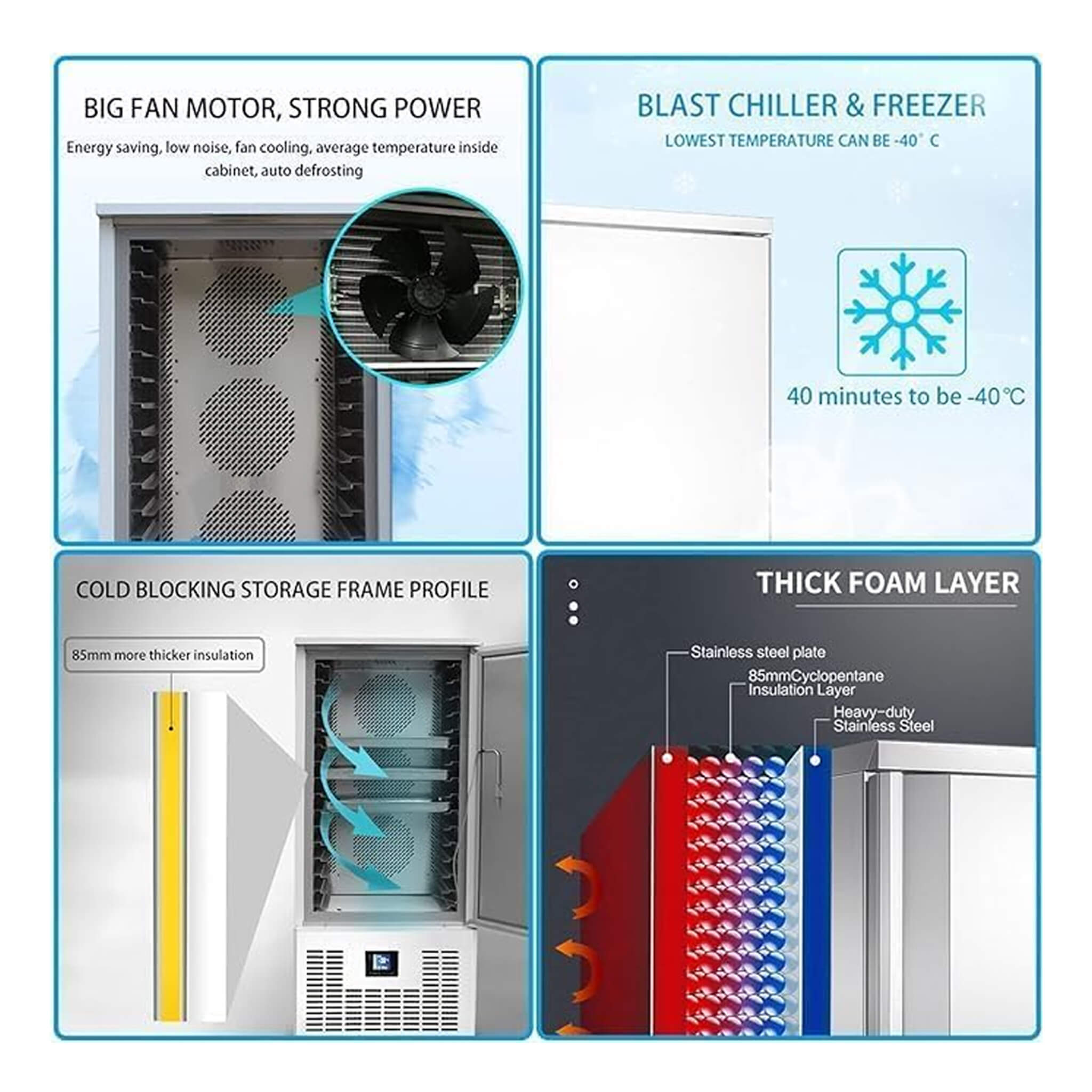 Commercial Heavy-Duty Temperature Freezer