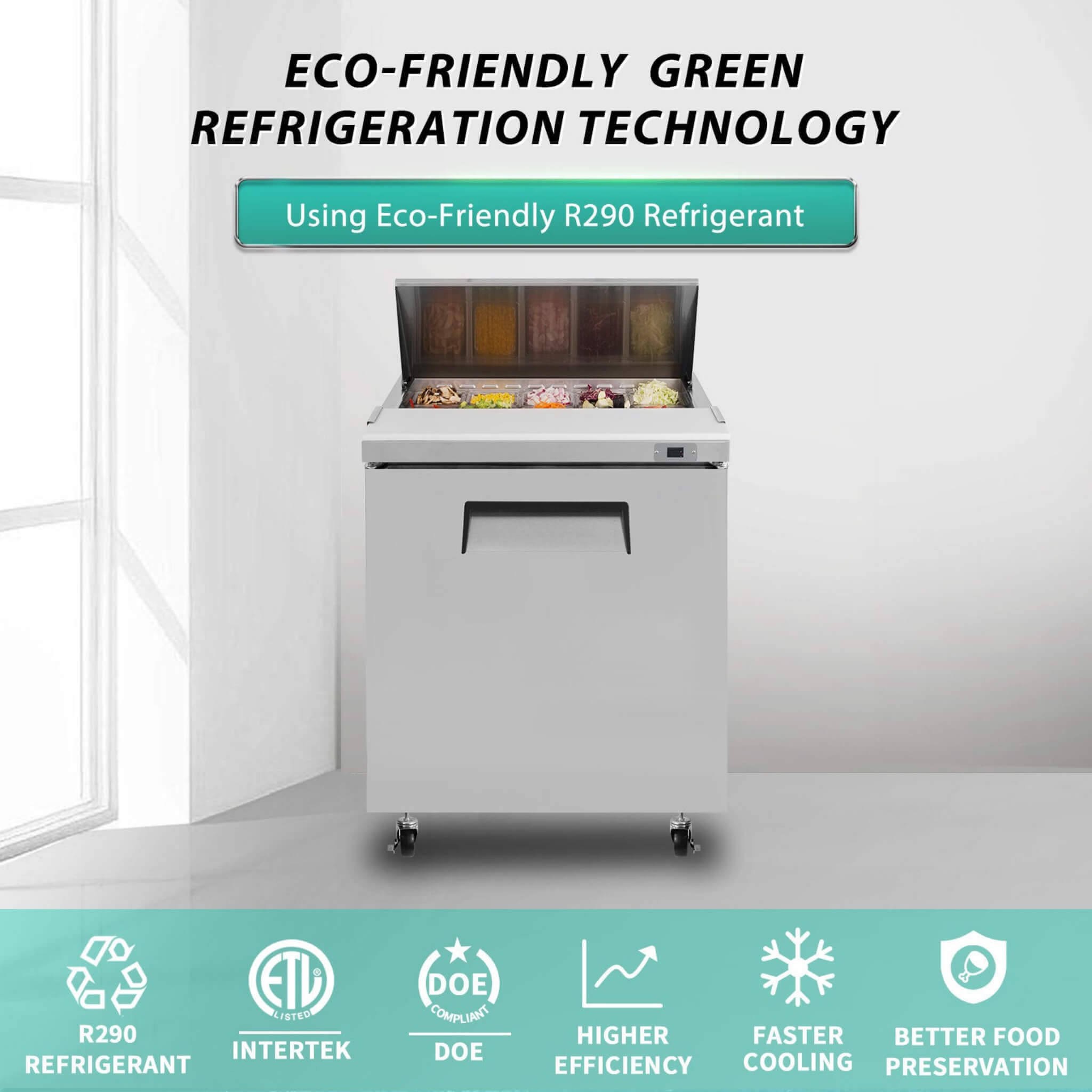 Sandwich & Salad Prep Table Commercial Refrigerator