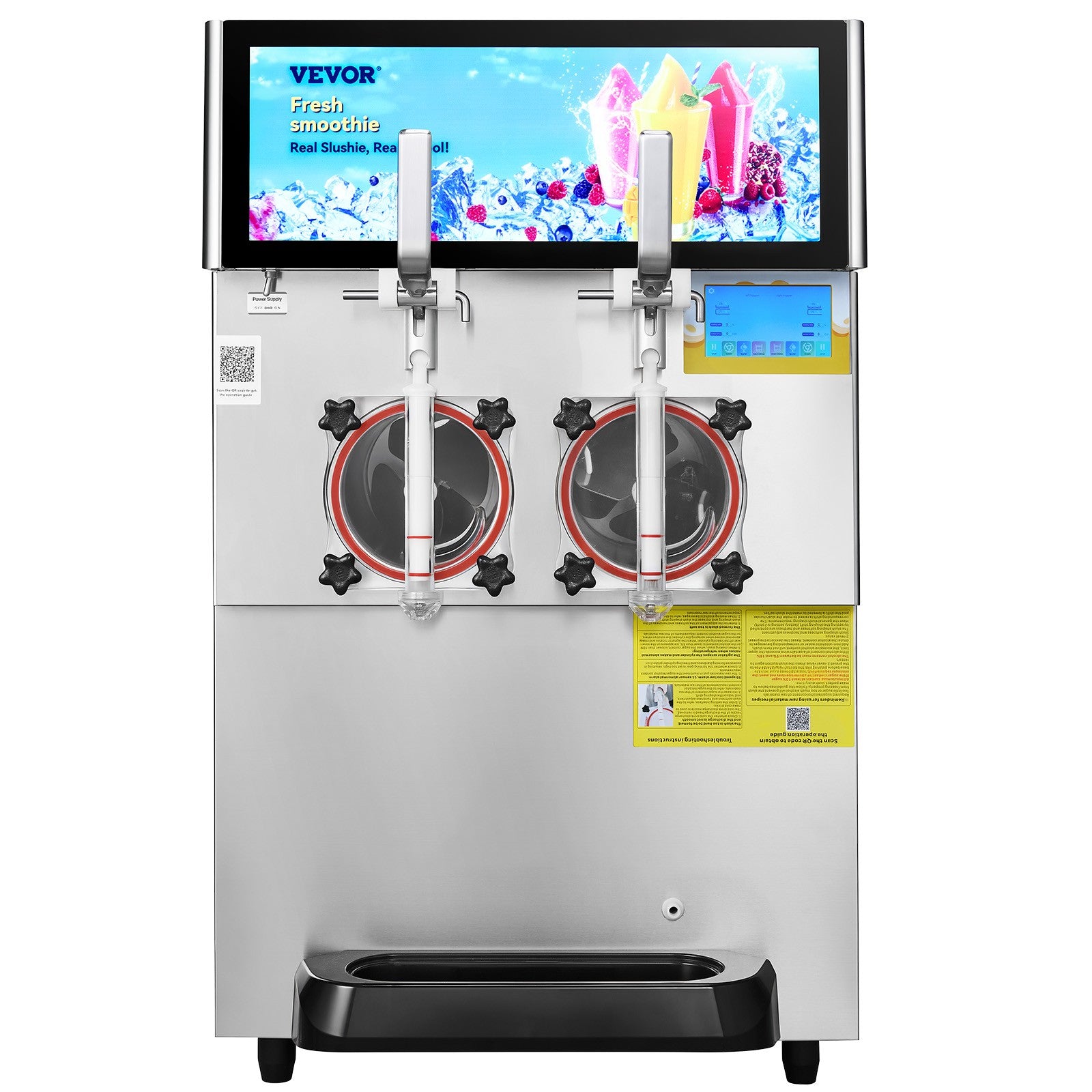 Commercial Slush Machine 2X(8+4L) Margarita Slushy Maker Drink Frozen 1800W