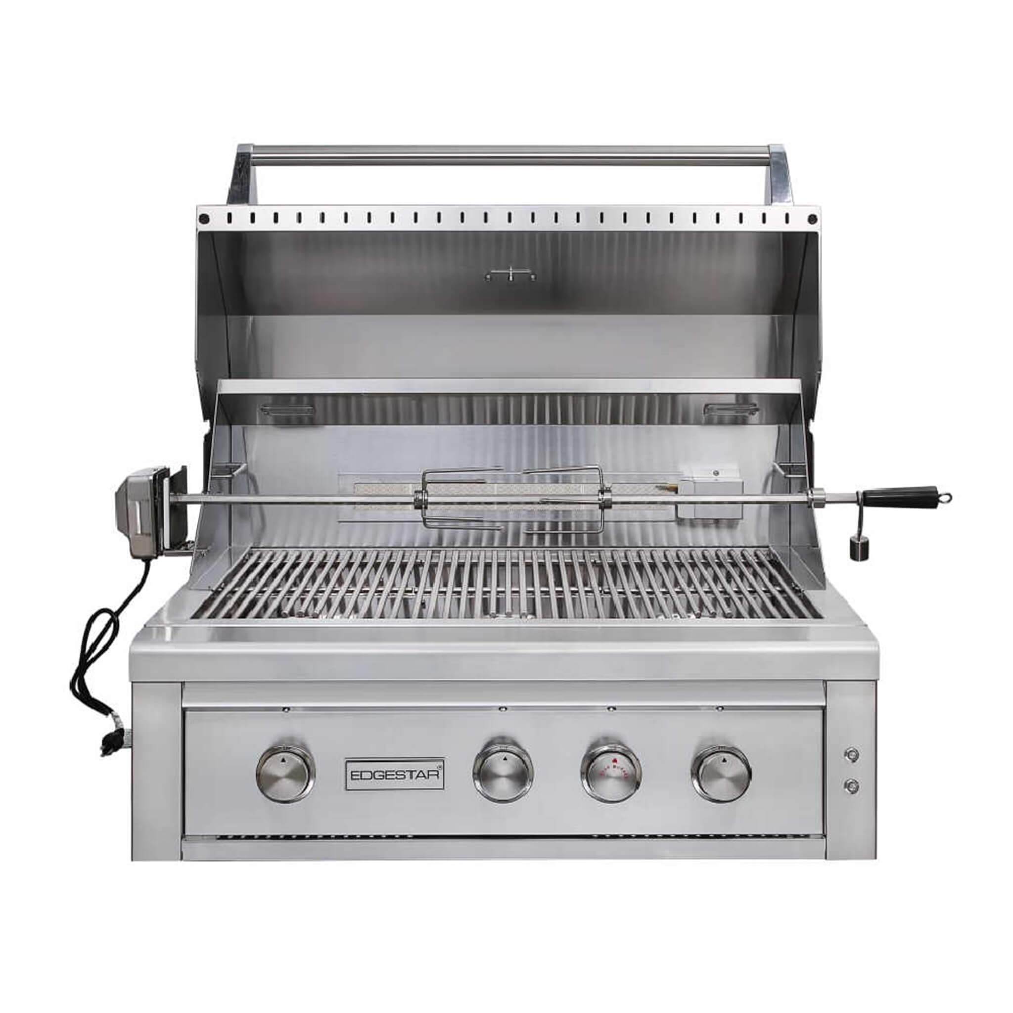 Grill With Rotisserie And LED Lighting