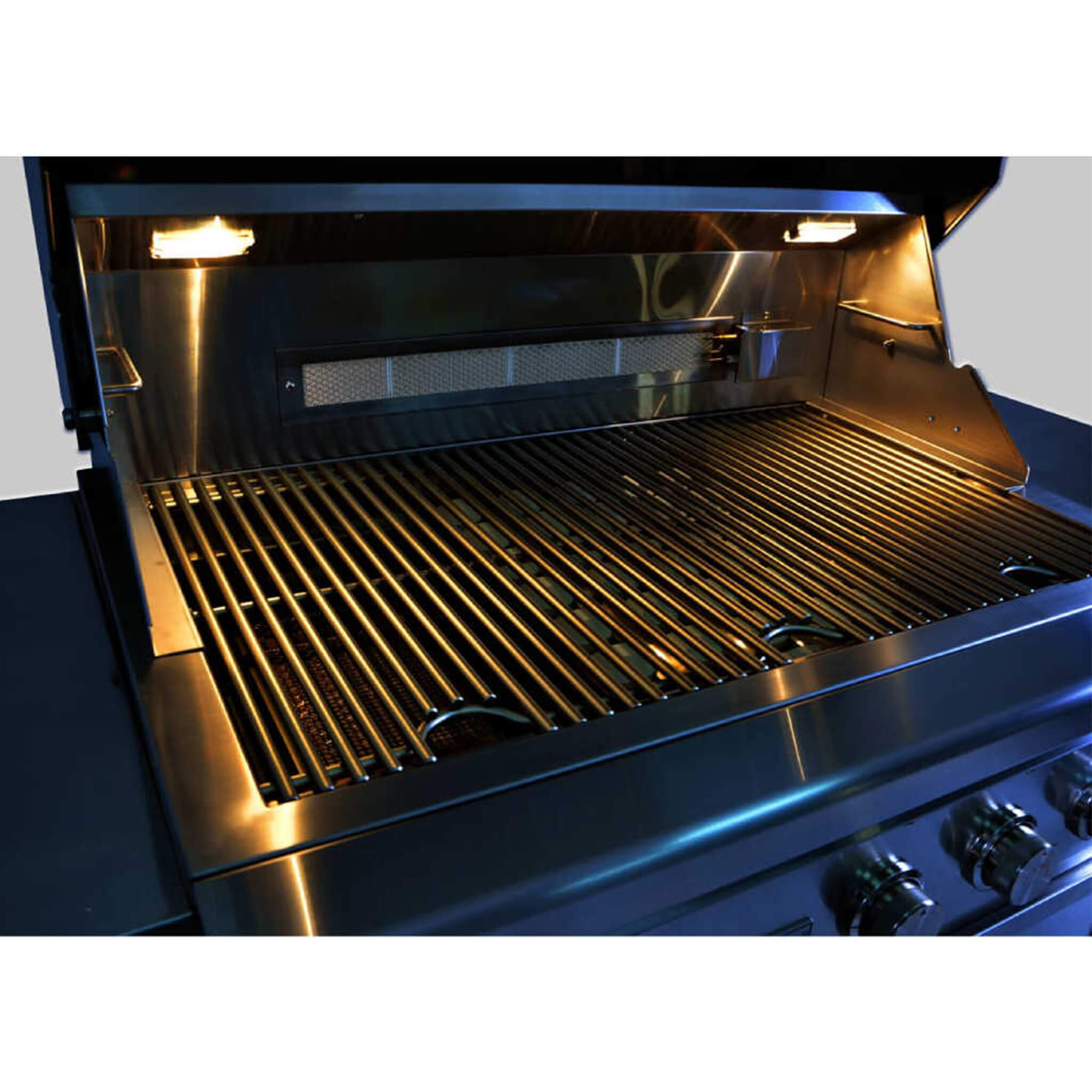 Grill With Rotisserie And LED Lighting