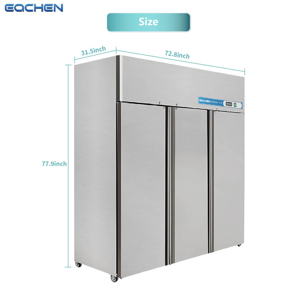 72 Inch 3 Door Commercial Grade Refrigerator And Freezer
