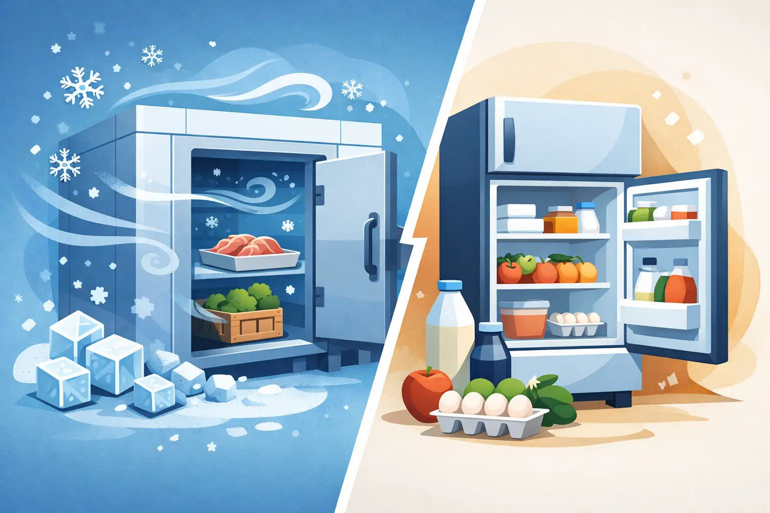 Blast Freezer vs Refrigerator: Key Differences