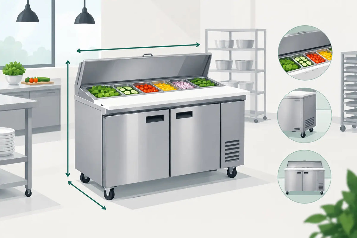 Salad Prep Table Dimensions That Fit Your Line