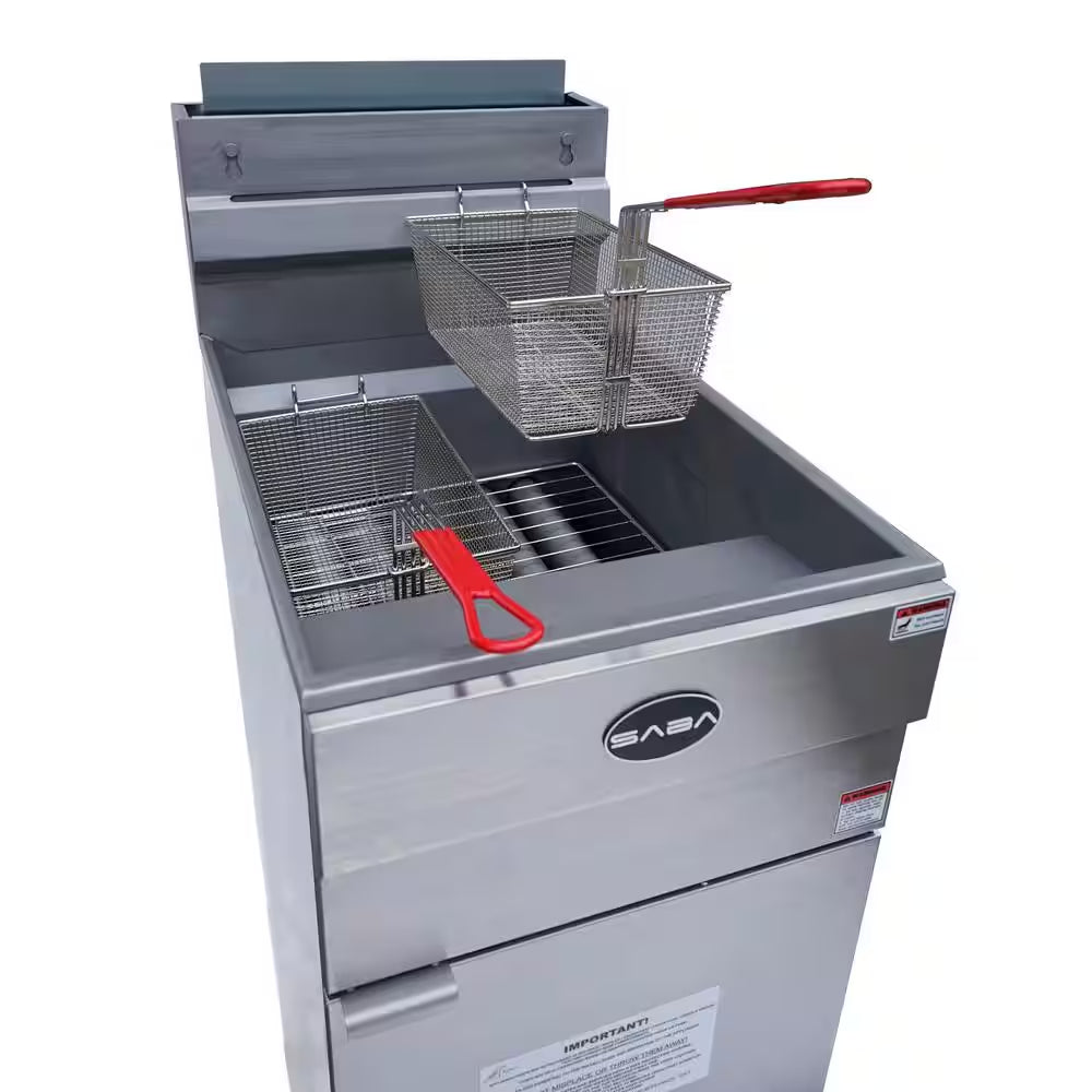 16 In. 45 Lb. Capacity Natural Gas Commercial Fryer