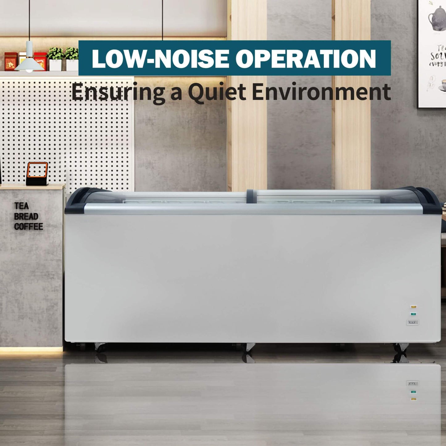 19.3 Cu.Ft Curved-Glass Commercial Display Ice Cream Freezer (SAK81726)