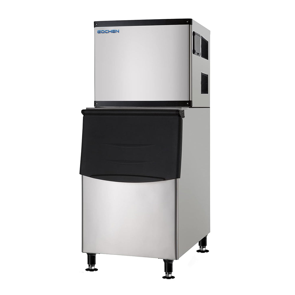 EQCHEN 350 lb Ice Maker Commercial Ice Machine with 230 lb Ice Bin