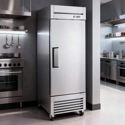 27-Inch 20.5 Cu.Ft Commercial Solid Door Stainless Steel Reach-In Freezer (SAK29705)