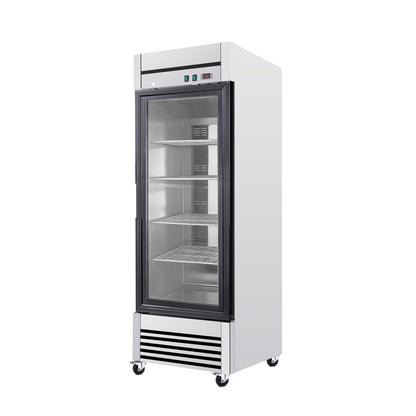 27-Inch Commercial Single Glass Door Reach-In Display Refrigerator (SAK30864)