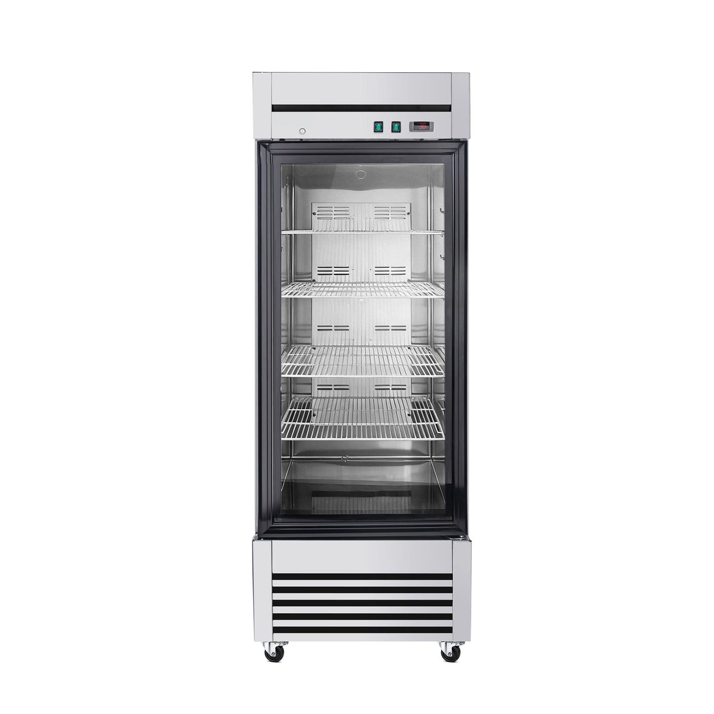 27-Inch Commercial Single Glass Door Reach-In Display Refrigerator (SAK30864)