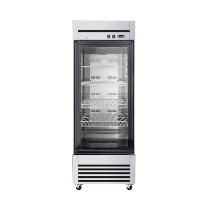 27-Inch Commercial Single Glass Door Reach-In Display Refrigerator (SAK30864)