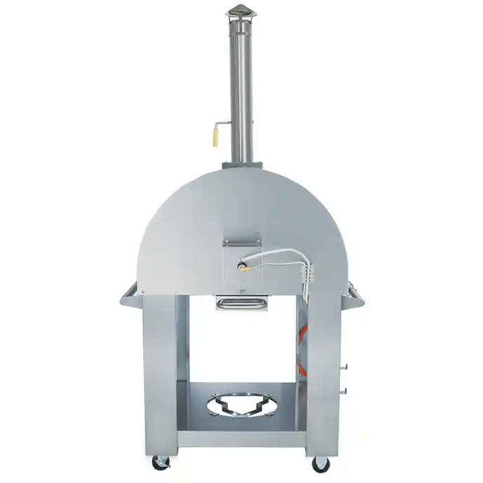 KoKoMo 32” Dual Fuel Pizza Oven - Gas or Wood-Fired Stainless Steel Outdoor Oven