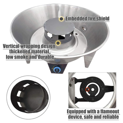31-Inch Stainless Steel Commercial LPG Roaster Grill Oven For Chicken, Duck, And Turkey (SAK63597)