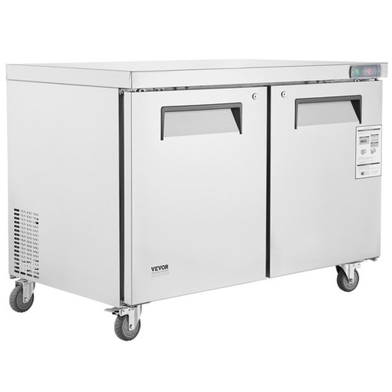 VEVOR 48" Commercial Frozen Refrigerator Sandwich & Salad Prep Table 12.9 Cu. Ft