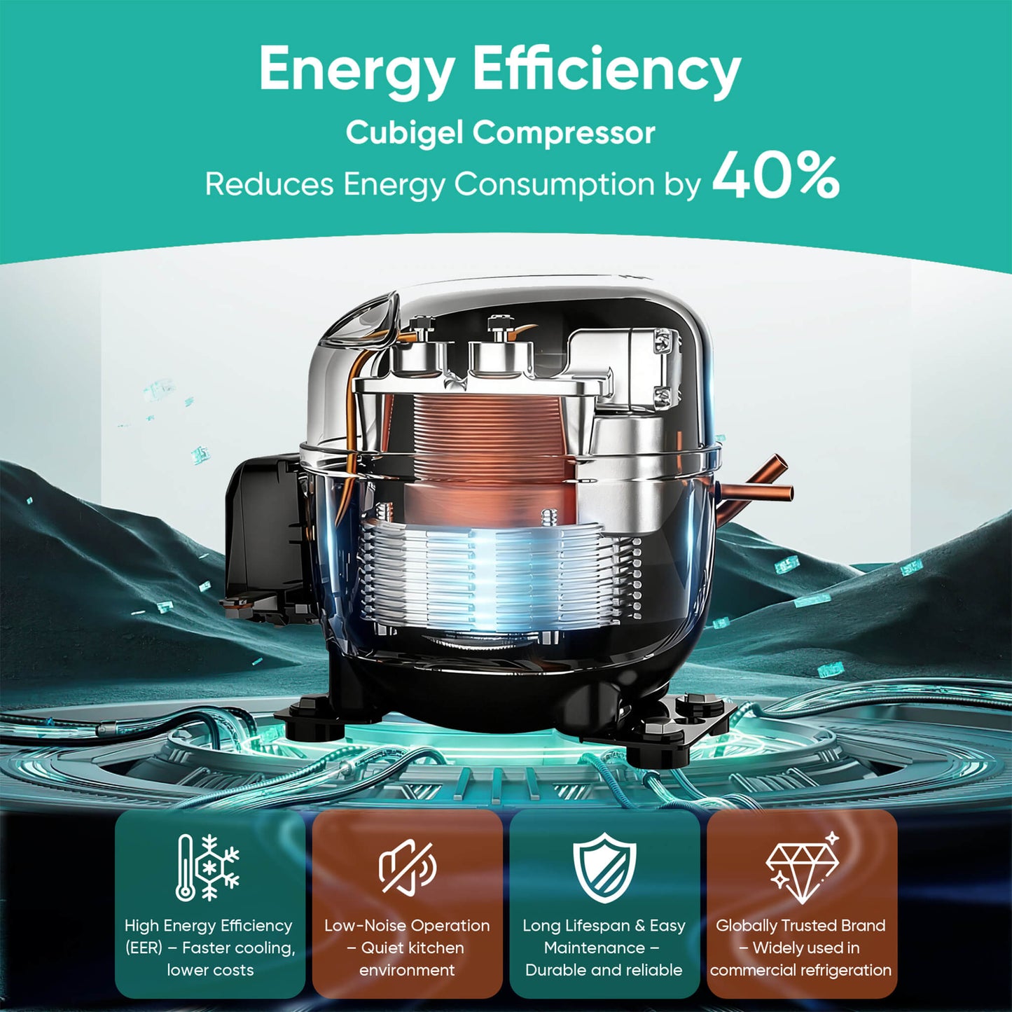 49-Inch Upright Commercial Reach-In Display Refrigerator (SAK16785)