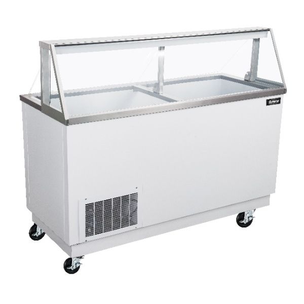 68” 12+8 Tubs Capacity Ice Cream Dipping Display with Sneeze Guard