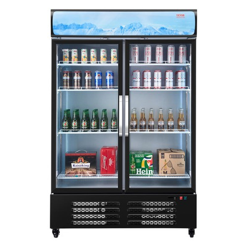 VEVOR Commercial Merchandiser Refrigerator 36.27CU.FT Glass Door Beverage Fridge