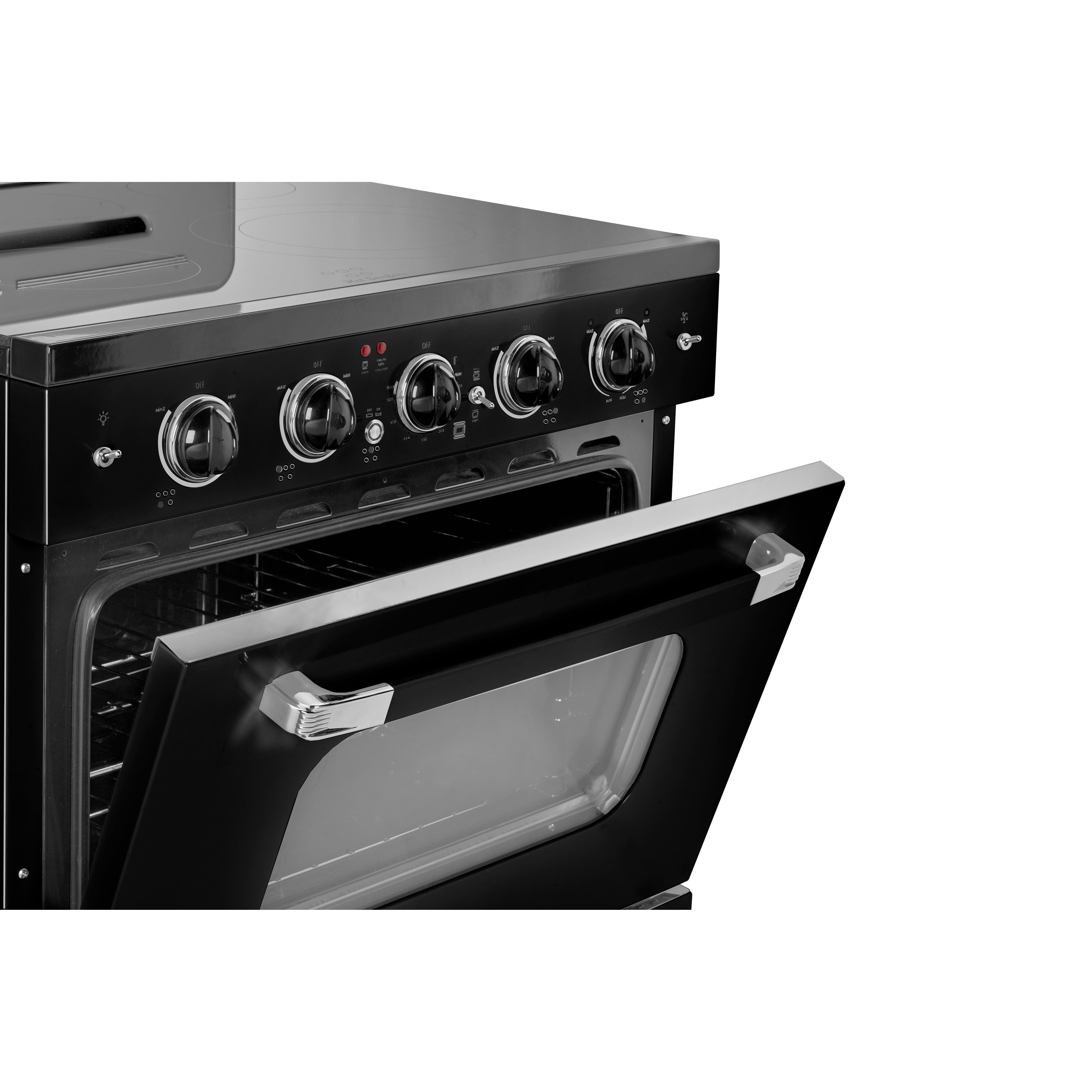 Unique Classic Retro 30" 3.9 Cu/Ft Freestanding 5-Element Electric Range with Convection Oven
