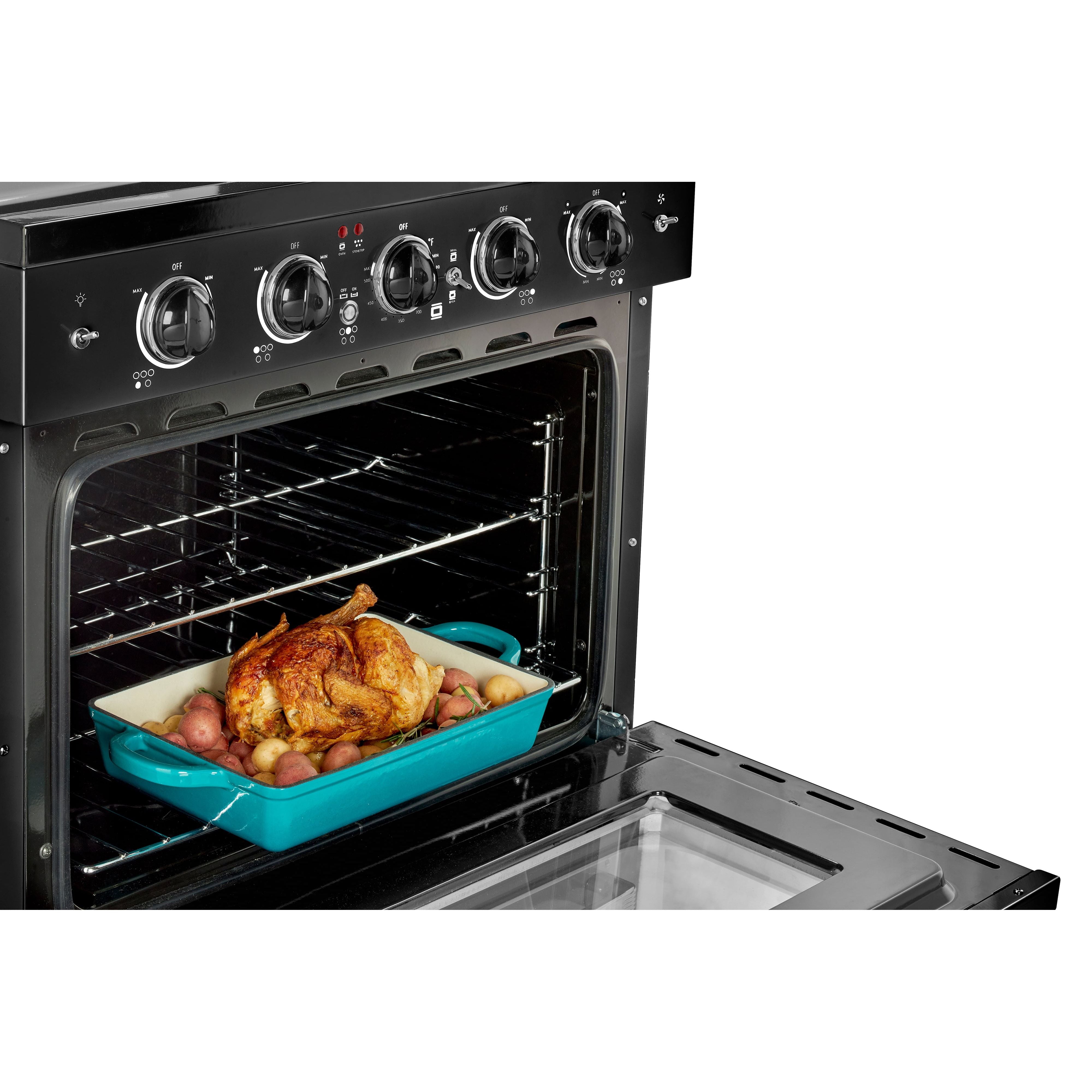 Unique Classic Retro 30" 3.9 Cu/Ft Freestanding 5-Element Electric Range with Convection Oven
