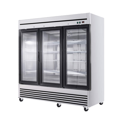 72 Cu.Ft Triple-Door Stainless Steel Commercial Reach-In Display Refrigerator (SAK26394)