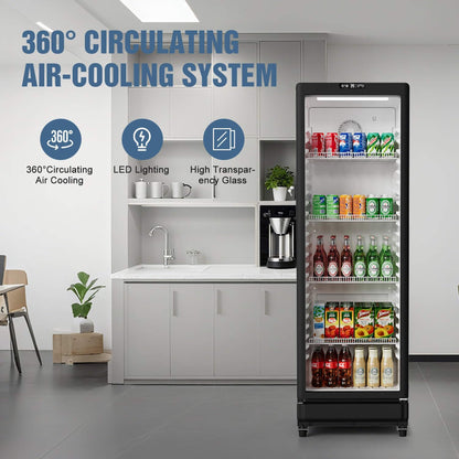8.5 Cu.Ft Commercial Single Glass Door Beverage Merchandiser Refrigerator (SAK27946)