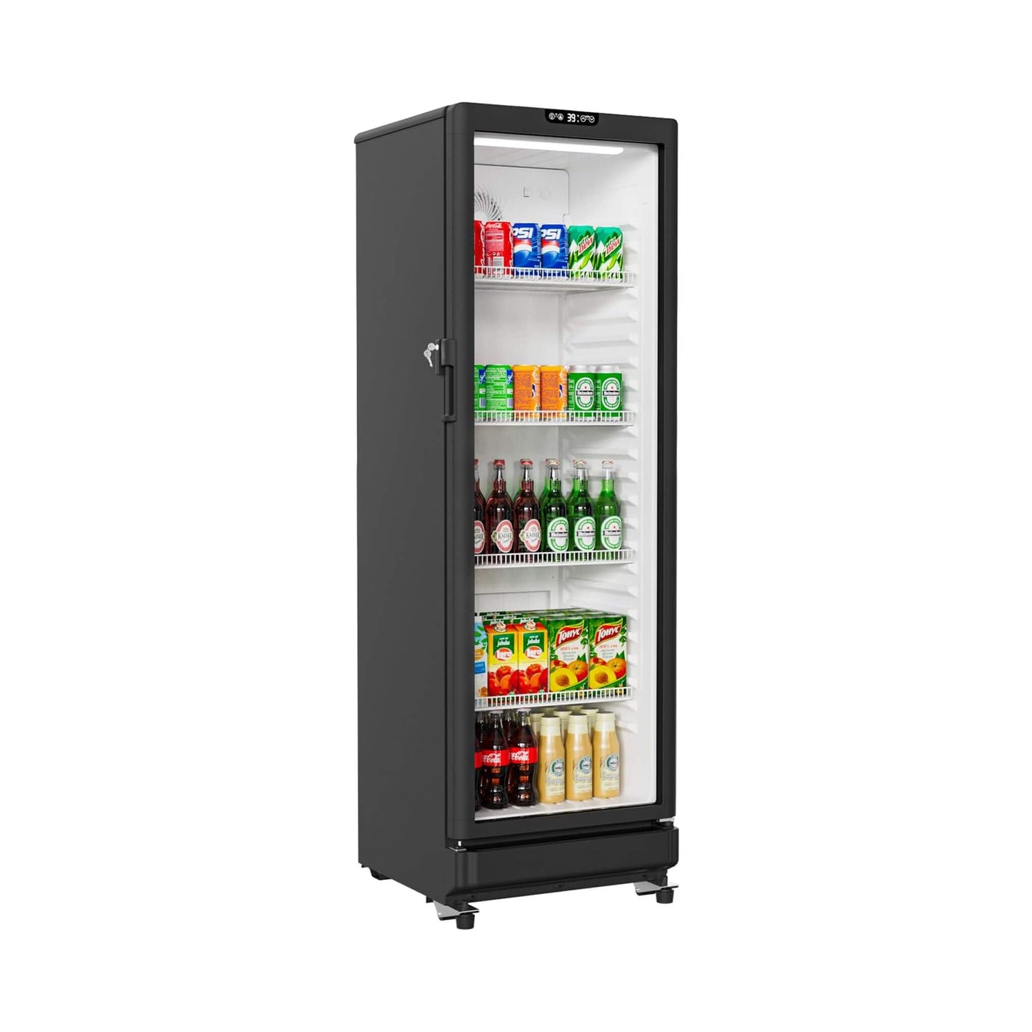 8.5 Cu.Ft Commercial Single Glass Door Beverage Merchandiser Refrigerator (SAK27946)