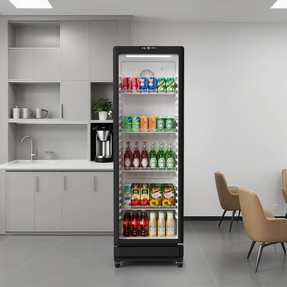 8.5 Cu.Ft Commercial Single Glass Door Beverage Merchandiser Refrigerator (SAK27946)