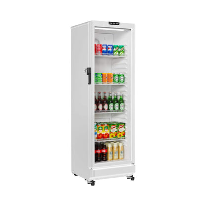 8.5 Cu.Ft Commercial Single Glass Door Beverage Merchandiser Refrigerator (SAK27946)