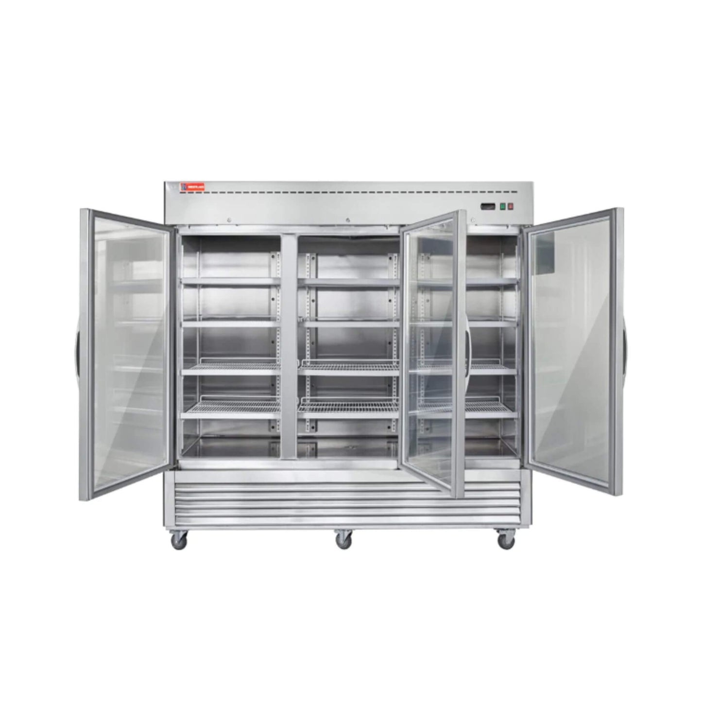 82-Inch Commercial Stainless Steel Upright Display 3 Section Merchandiser Refrigerator (SAK15724)