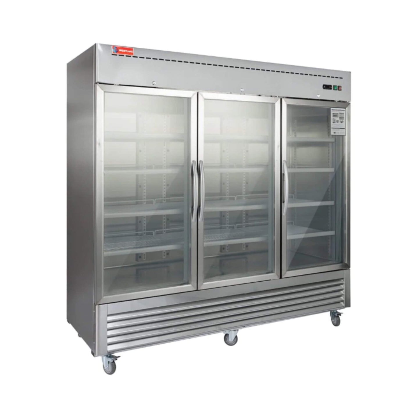 82-Inch Commercial Stainless Steel Upright Display 3 Section Merchandiser Refrigerator (SAK15724)