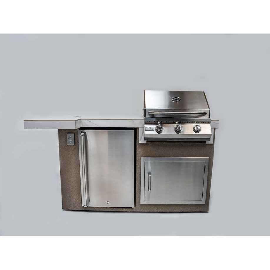 KoKoMo Mini Maui 6' Outdoor Kitchen Island – Compact BBQ Station with Seating